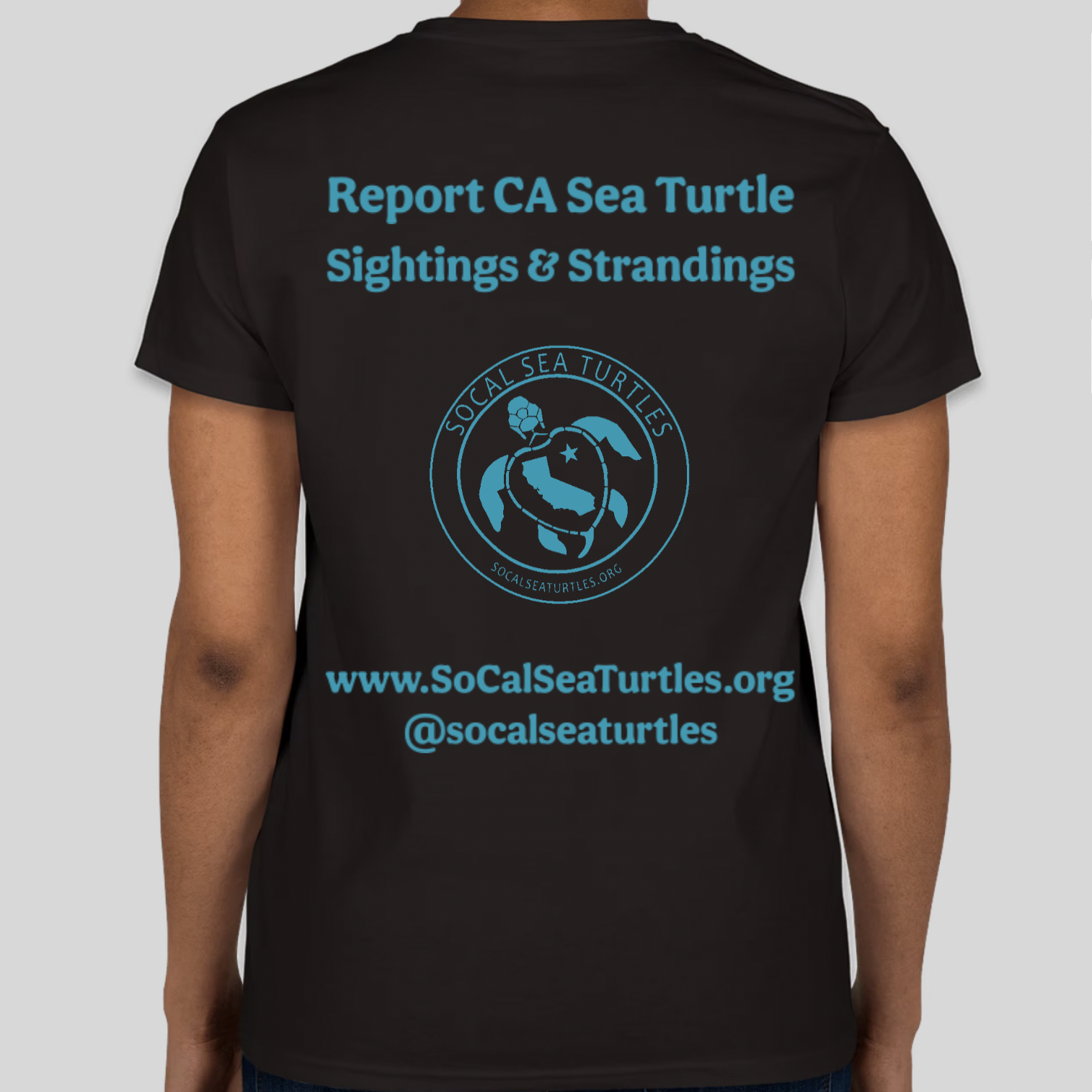 SoCal Sea Turtles Women's It's Not Easy Being Green Sea Turtle Shirt  in Black (S - 2XL)